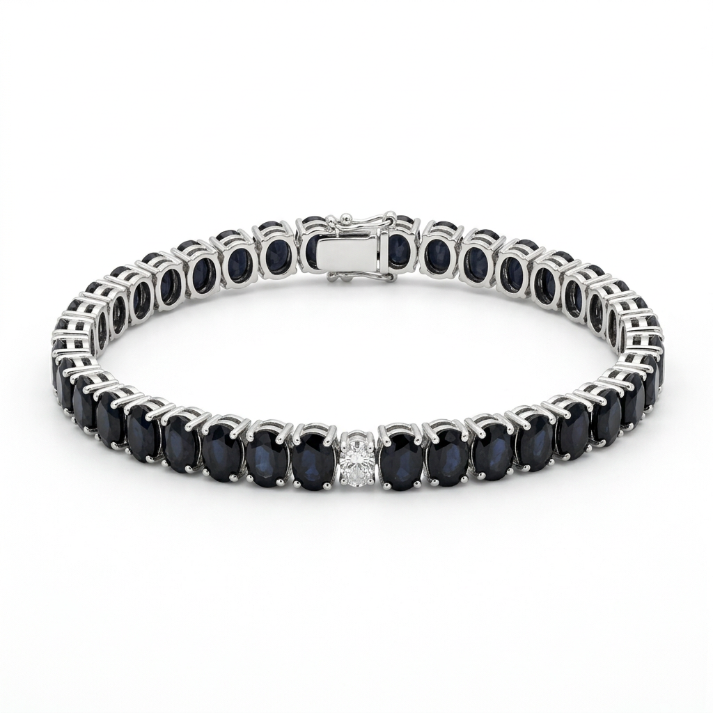 Brazalete Zafiro Azul & Diamantes