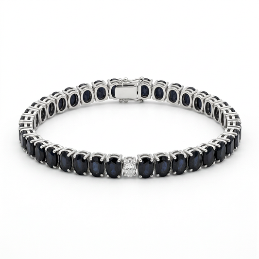Brazalete Zafiro Azul & Diamantes