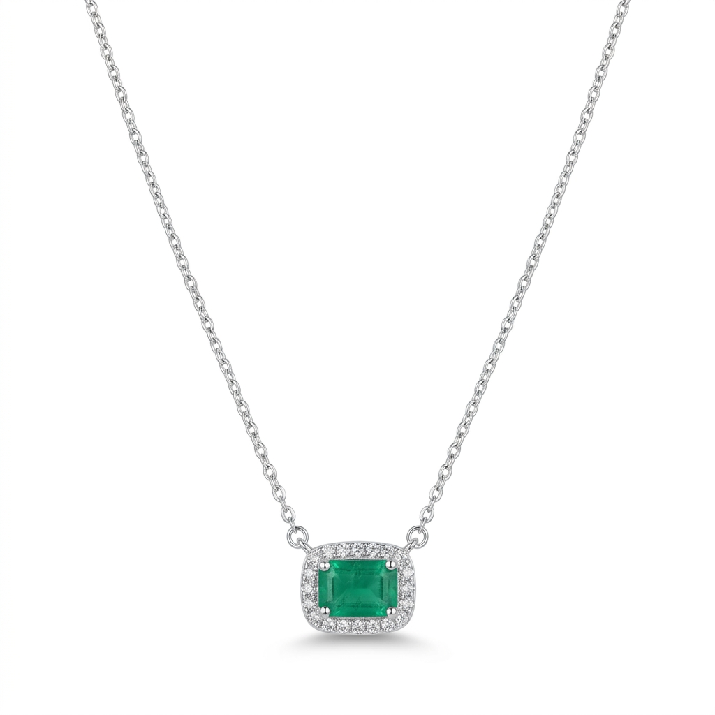 Gargantilla Esmeralda & Diamantes