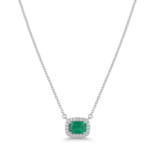 Gargantilla Esmeralda & Diamantes