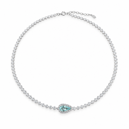 Choker con Turmalina Paraiba & Diamantes