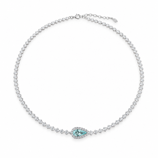 Choker con Turmalina Paraiba & Diamantes