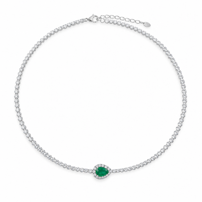 Choker con Esmeralda & Diamantes