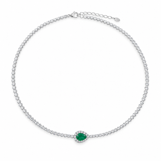 Choker con Esmeralda & Diamantes