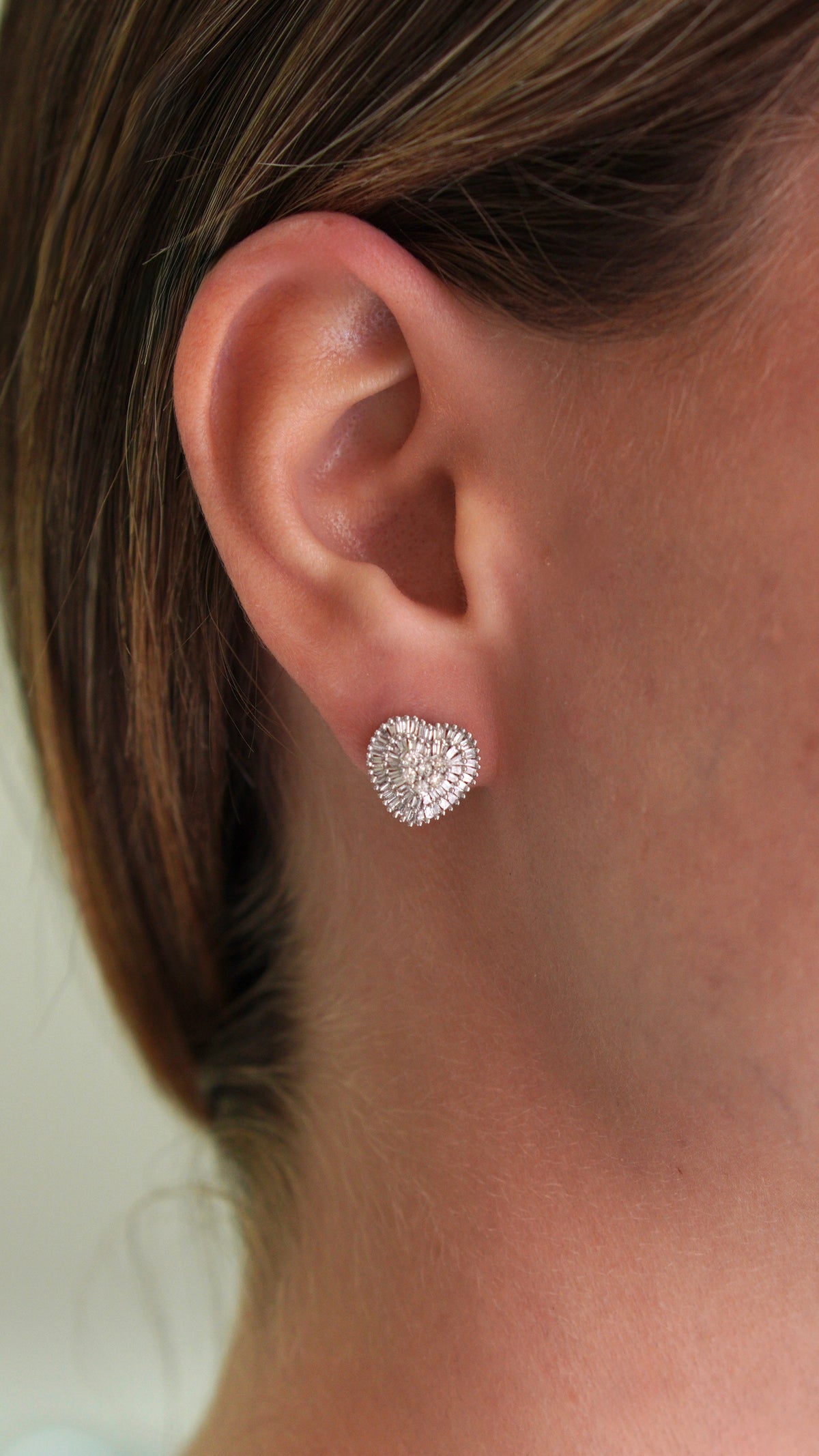 Aretes Corazón de Diamantes