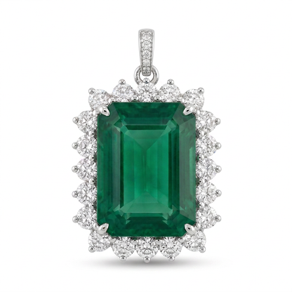 Dije de Esmeralda & Diamantes