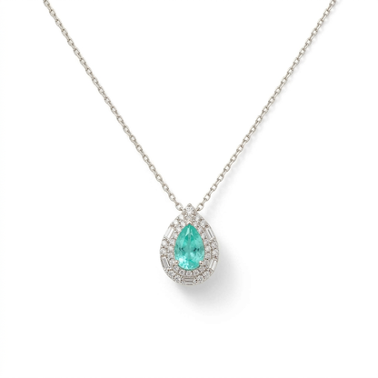 Gargantilla de Paraiba & Diamantes