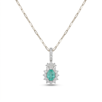 Gargantilla con Dije Paraiba & Diamantes