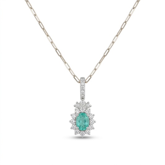 Gargantilla con Dije Paraiba & Diamantes
