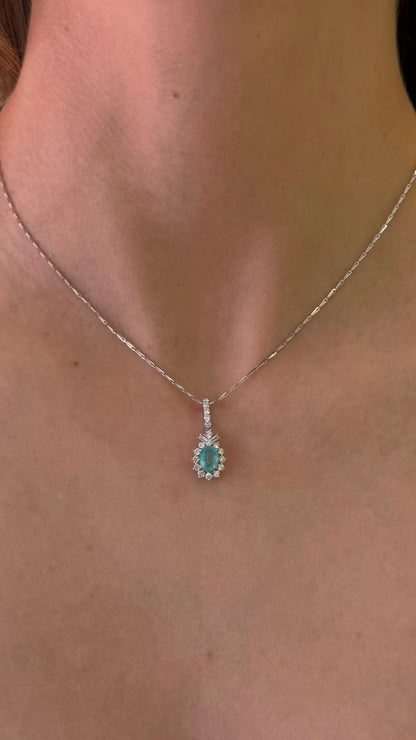 Gargantilla con Dije Paraiba & Diamantes