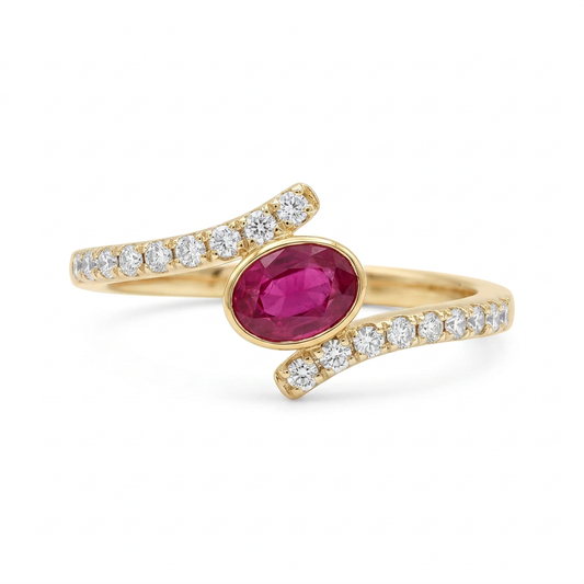 Rubí Biselado & Diamantes
