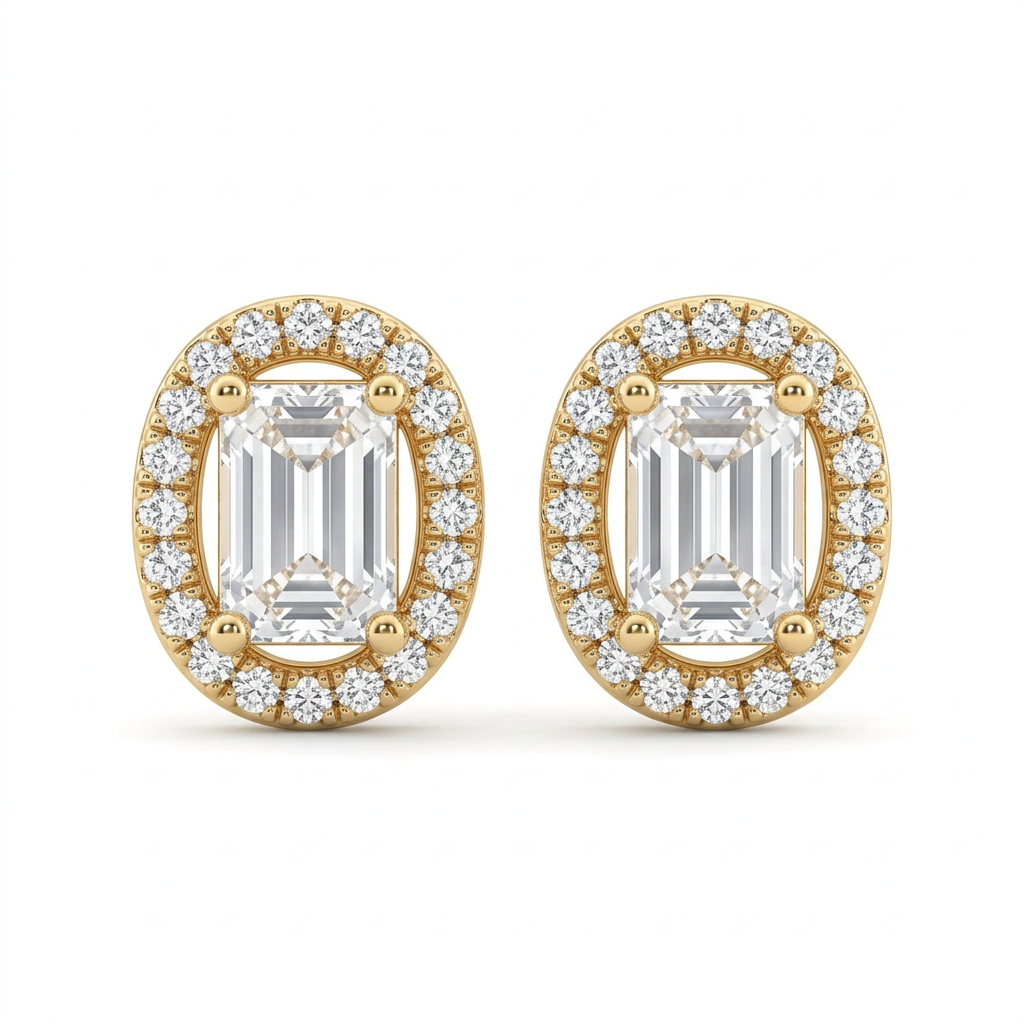 Aretes Diamantes Oval