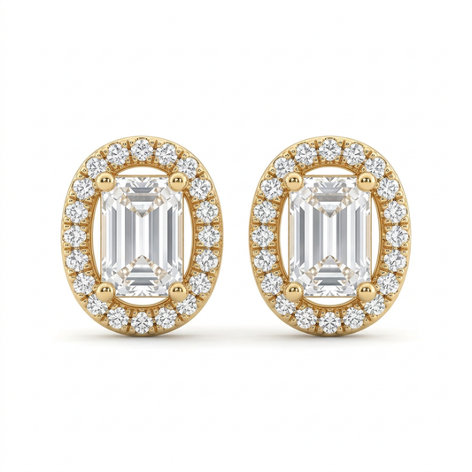 Aretes Diamantes Oval