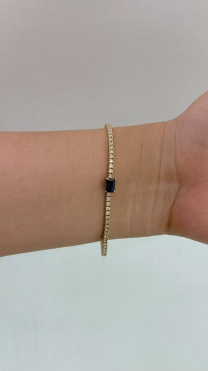 Pulsera Tennis Zafiro