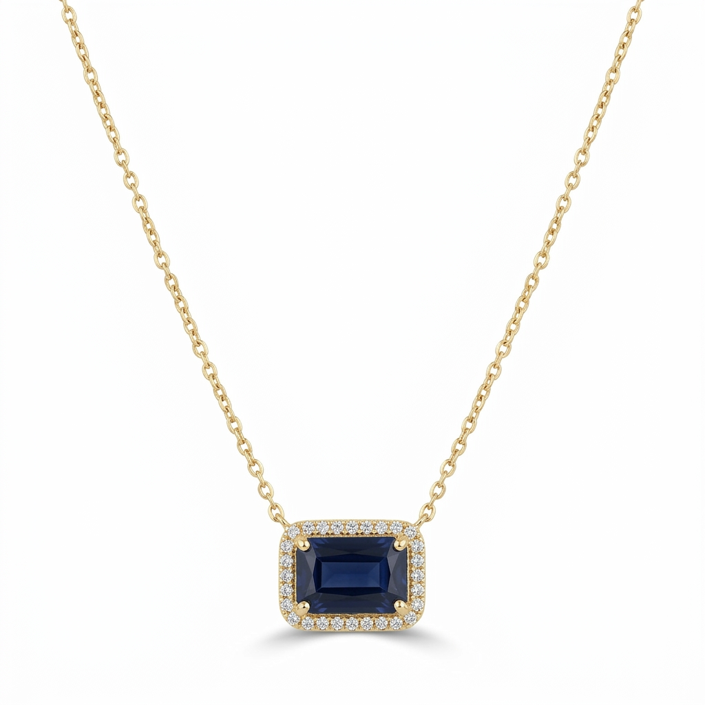 Gargantilla Zafiro & Diamantes