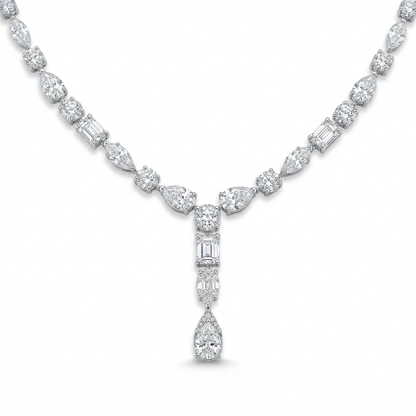 Multishape Diamond Necklace with Pendant