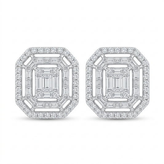 Aretes Cuadro de Diamantes