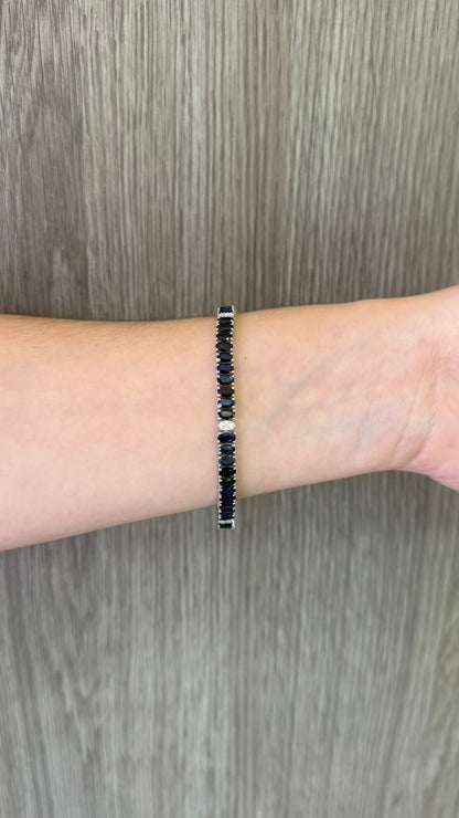 Brazalete Zafiro Azul & Diamantes