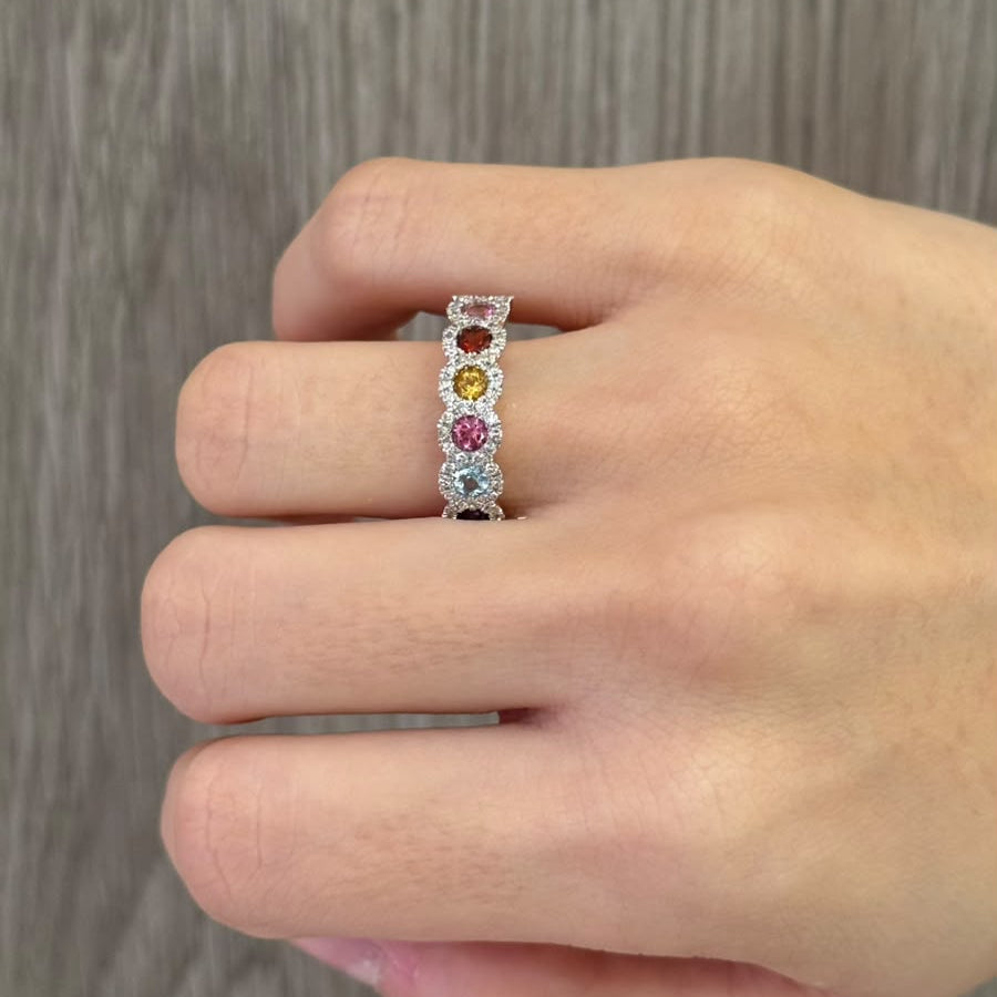 Anillo Rainbow Zafiros
