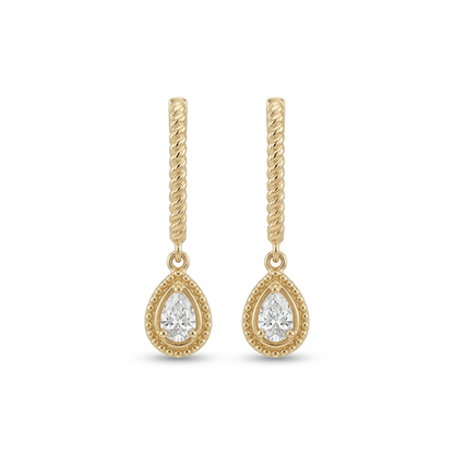 Coquetas con Diamante Gota