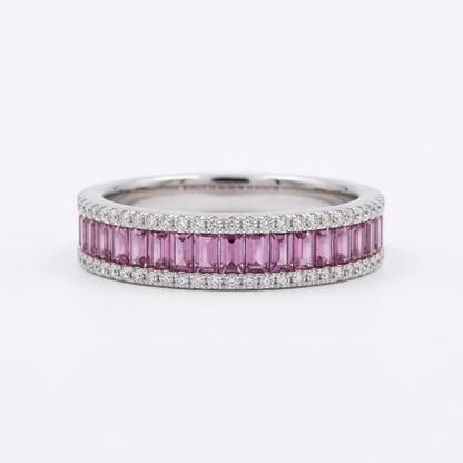 Anillo Zafiros Rosa
