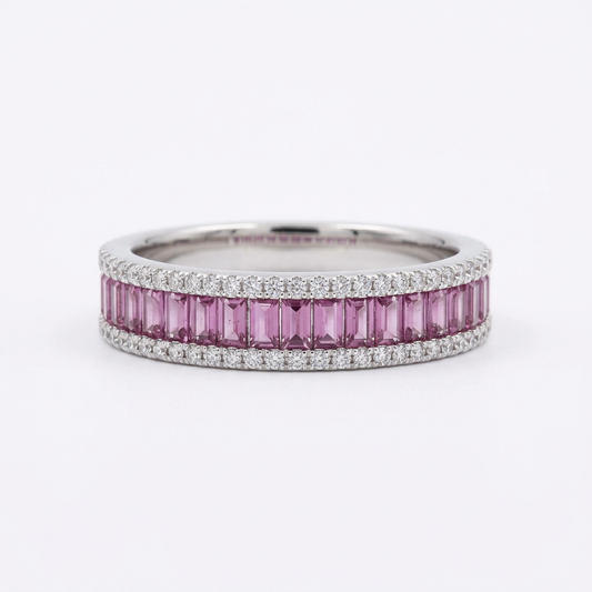 Anillo Zafiros Rosa