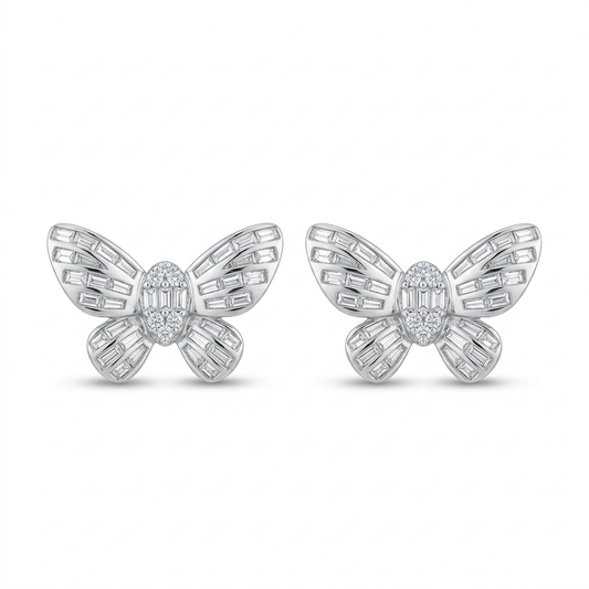 Aretes Mariposa con Diamantes